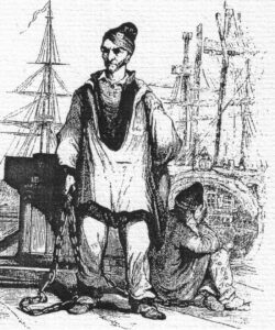 Image d'un galérien enchaîné à un autre détenu