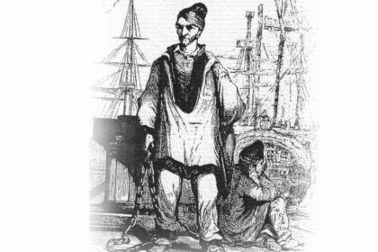 Image d'un galérien enchaîné à un autre détenu