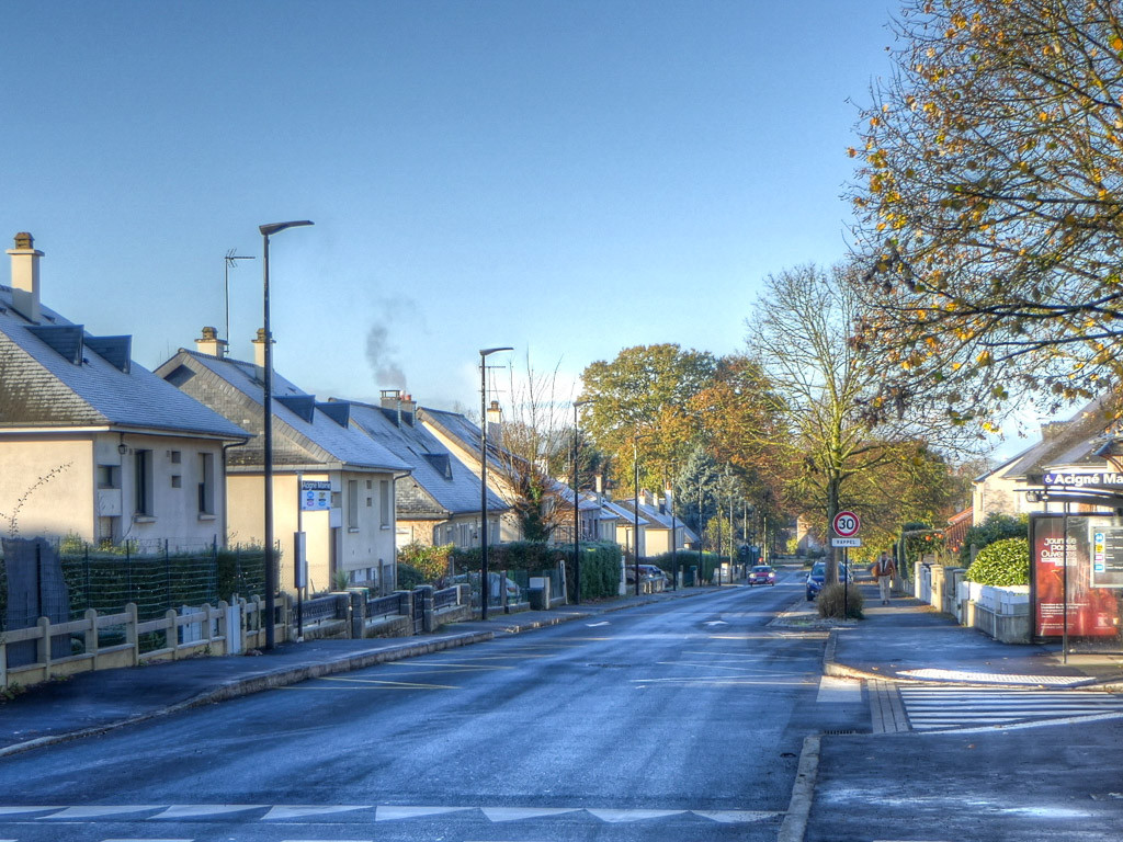 L’avenue Barbedet à Acigné en 2025